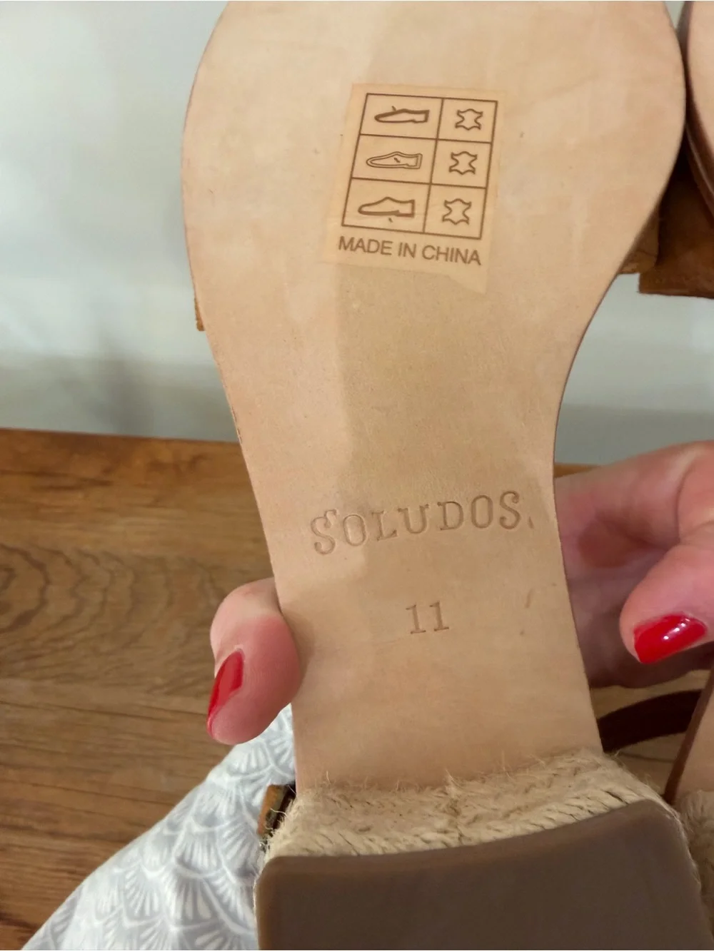 NWOB Soludos Anthro Capri Espadrilles Block Heel Tan Suede Sandals Women’s 11
